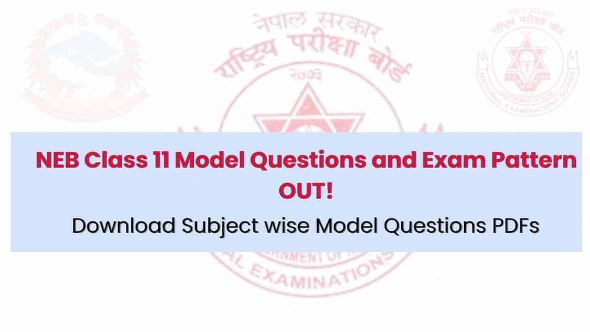 class 11 model questions 2082