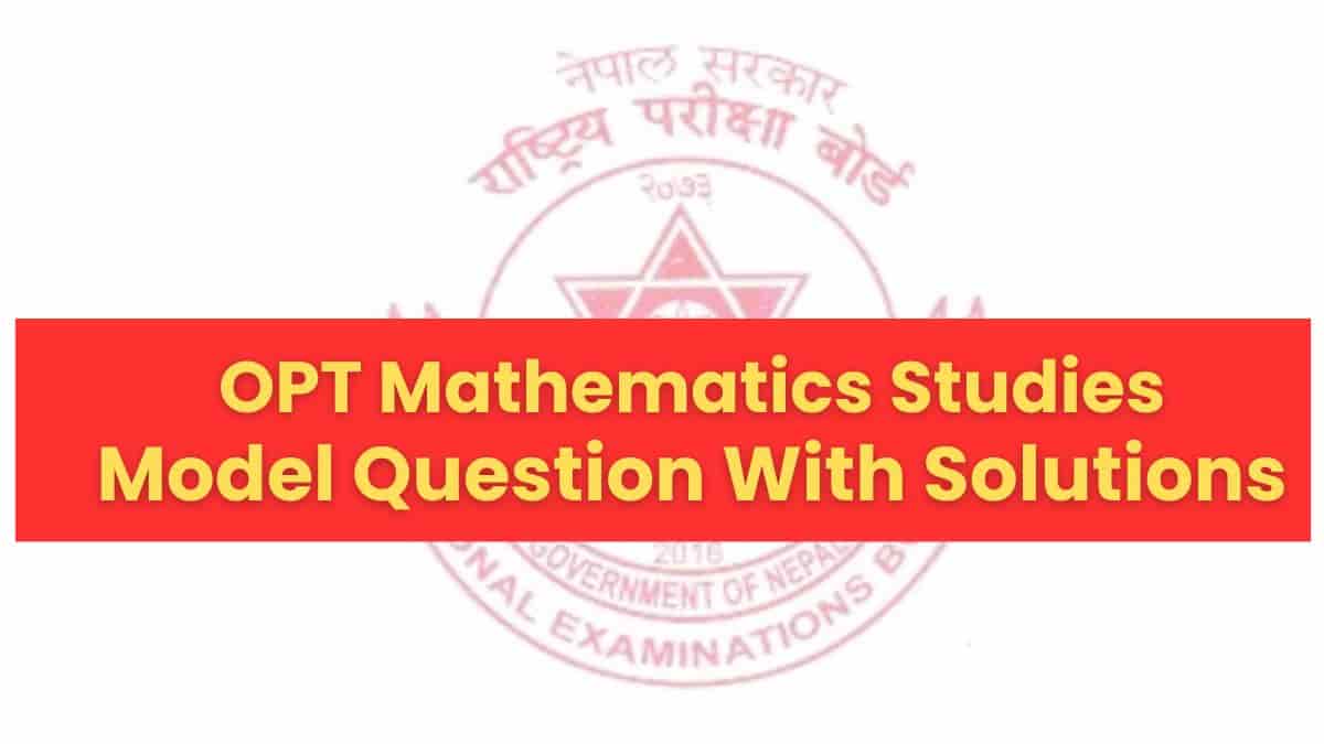 opt mathematics model questions